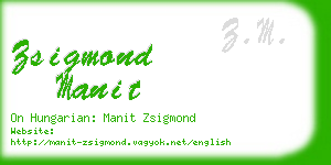 zsigmond manit business card